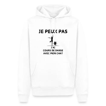 I can't dance class with my cat - Men’s Premium Organic Hoodie - white - Front - Nico (187cm)