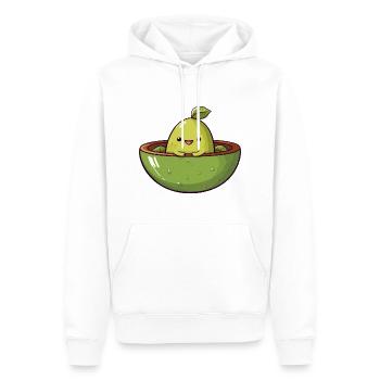 Avocado trifft auf Limette, Frisches Frucht-Design - Männer Premium Bio Hoodie - Weiß - Vorne - Nico (187cm)