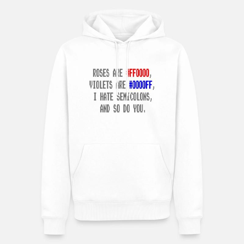 Python Developer Geek Shirt - Männer Premium Bio Hoodie - Weiß