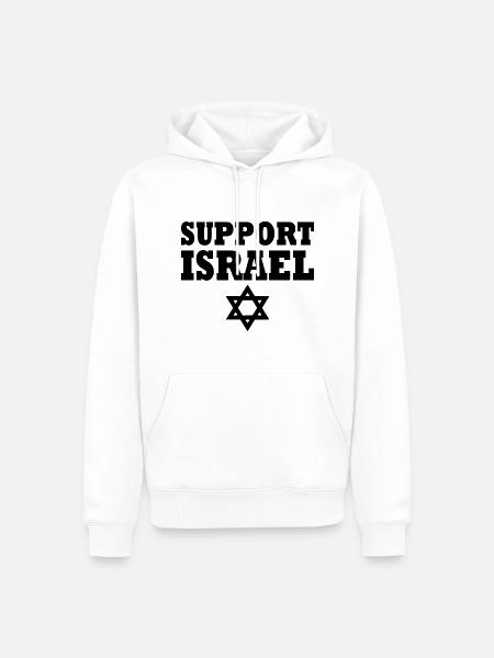 Support israel - Men’s Premium Organic Hoodie - white