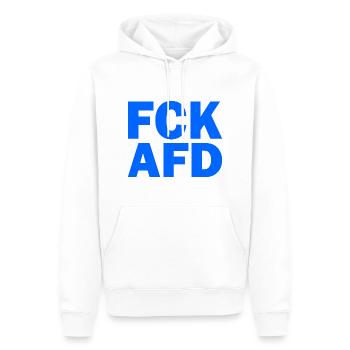 Fck afd - Männer Premium Bio Hoodie - Weiß - Vorne - Nico (187cm)