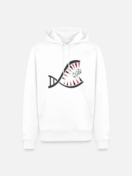 Backgammon DNA Piranha – Unique - Men’s Premium Organic Hoodie - white