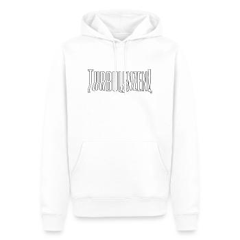 TURBULENZEN! - Männer Premium Bio Hoodie - Weiß - Vorne - Nico (187cm)