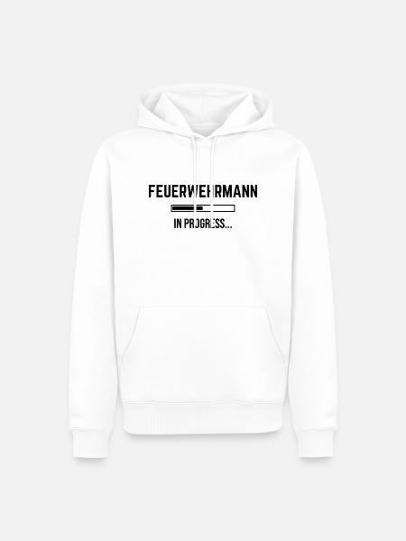 Firefighter In Progress - Men’s Premium Organic Hoodie - white