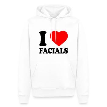 I love facials - Sweat à capuche Premium bio Homme - blanc - Devant - Nico (187cm)