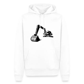 Silhouette de pelle, conception précise pour - Sweat à capuche Premium bio Homme - blanc - Devant - Nico (187cm)