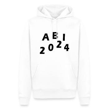 Abi 2024 - Männer Premium Bio Hoodie - Weiß - Vorne - Nico (187cm)