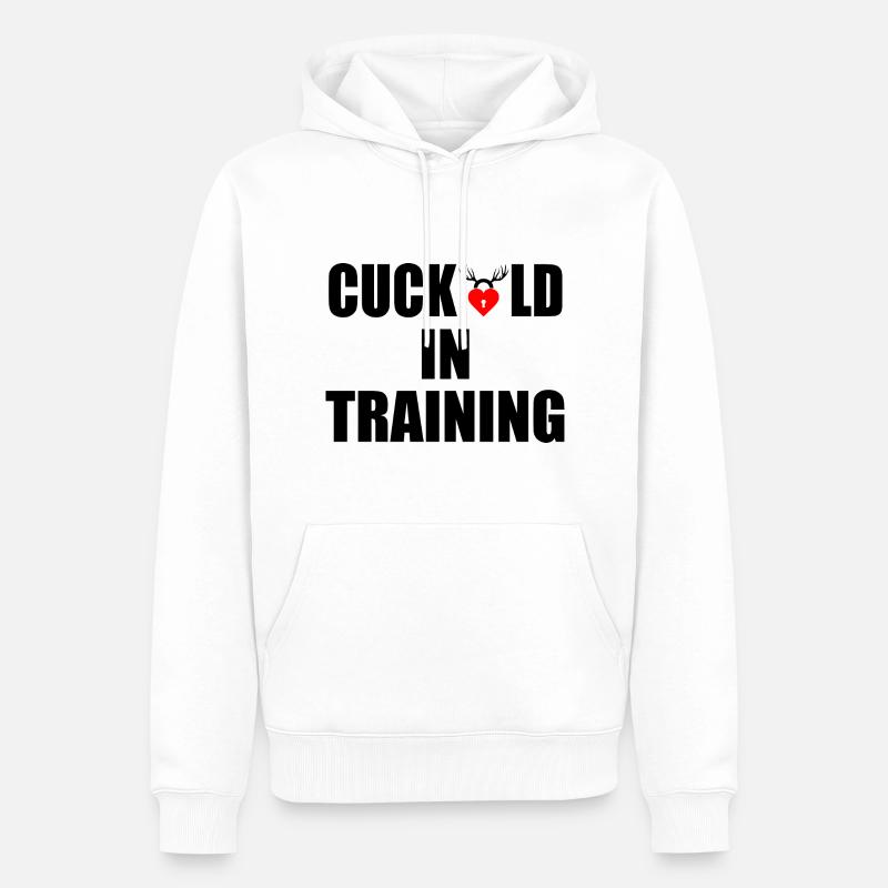 cuckold in training - Männer Premium Bio Hoodie - Weiß