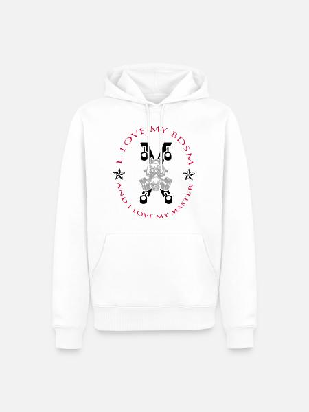 Master - Men’s Premium Organic Hoodie - white