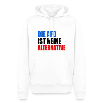 die afd ist keine alternative - Männer Premium Bio Hoodie - Weiß - Vorne - Nico (187cm)