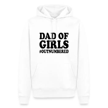 Dad of girls - Sweat à capuche Premium bio Homme - blanc - Devant - Nico (187cm)