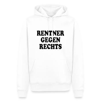 Rentner gegen rechts - Männer Premium Bio Hoodie - Weiß - Vorne - Nico (187cm)