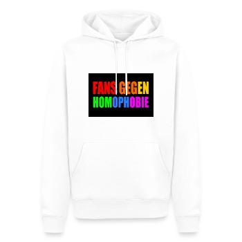 fans gegen homophobie - Männer Premium Bio Hoodie - Weiß - Vorne - Nico (187cm)