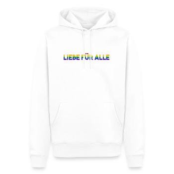 Liebe für Alle Transgender LGBTQ Pride Month - Männer Premium Bio Hoodie - Weiß - Vorne - Nico (187cm)