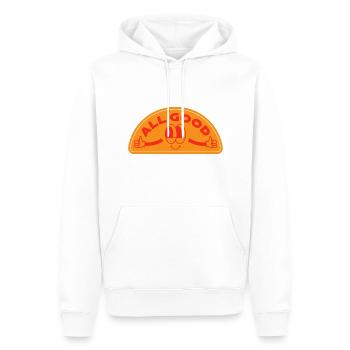 Tout bon - Cadeau - Idée cadeau - Sweat à capuche Premium bio Homme - blanc - Devant - Nico (187cm)
