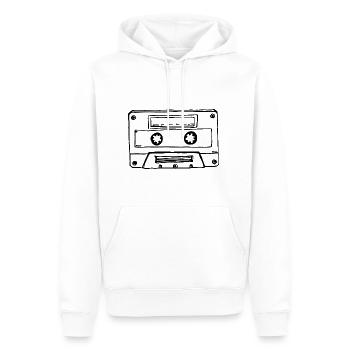 Music Cassette Cassette Audio Tape - Men’s Premium Organic Hoodie - white - Front - Nico (187cm)