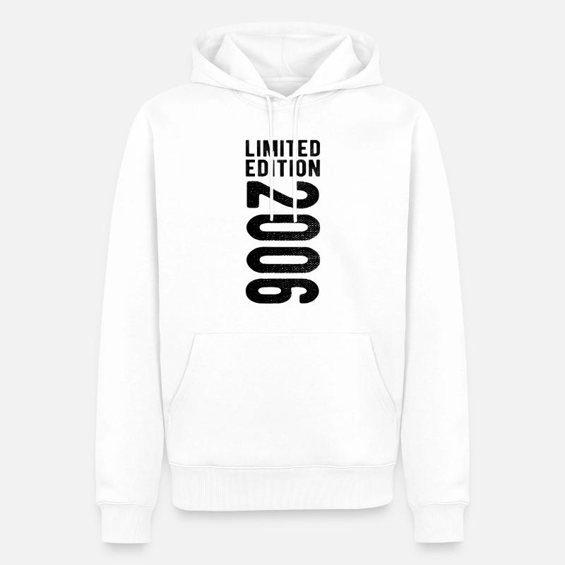édition limitée 2006 - Sweat à capuche Premium bio Homme - blanc