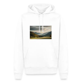 Landscape escape - Männer Premium Bio Hoodie - Weiß - Vorne - Nico (187cm)
