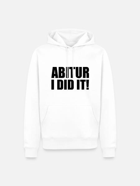 Abitur - Männer Premium Bio Hoodie - Weiß