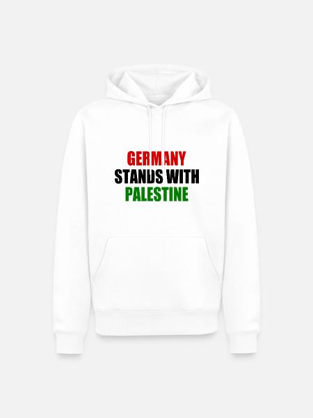 germany stands with palestine - Men’s Premium Organic Hoodie - white