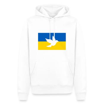 Ukraine - Männer Premium Bio Hoodie - Weiß - Vorne - Nico (187cm)