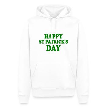 happy st patrick's day - Sweat à capuche Premium bio Homme - blanc - Devant - Nico (187cm)