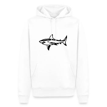 Hai - Männer Premium Bio Hoodie - Weiß - Vorne - Nico (187cm)