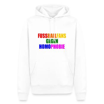 fans gegen homophobie - Männer Premium Bio Hoodie - Weiß - Vorne - Nico (187cm)