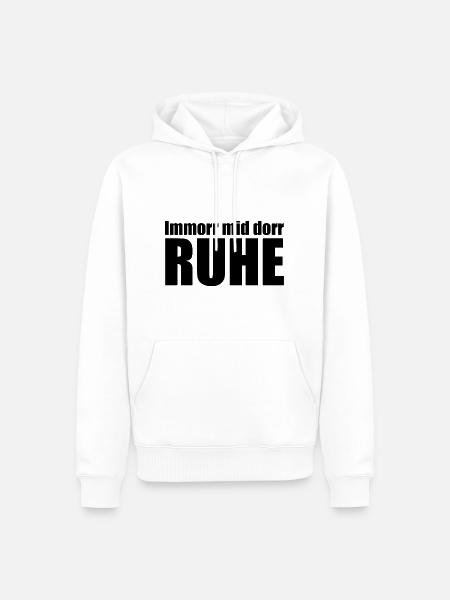 Sächsisch - Dialekt - Spruch - Männer Premium Bio Hoodie - Weiß
