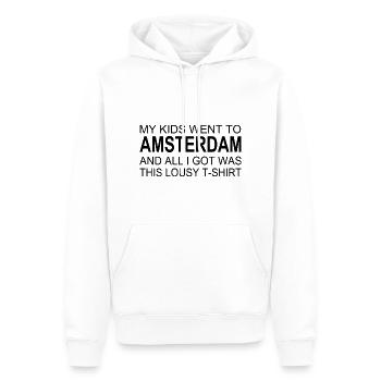 Amsterdam Souvenir Saying – Humoristique - Sweat à capuche Premium bio Homme - blanc - Devant - Nico (187cm)