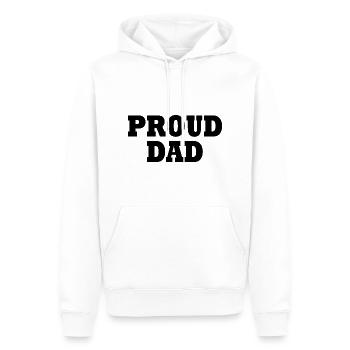Proud dad - Sweat à capuche Premium bio Homme - blanc - Devant - Nico (187cm)