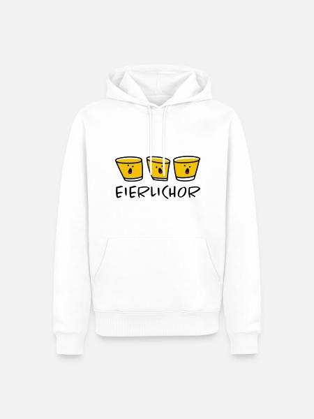 Chor Eierlikör - Männer Premium Bio Hoodie - Weiß
