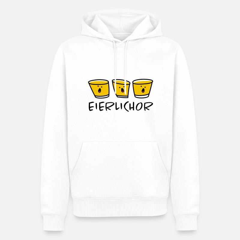 Chor Eierlikör - Männer Premium Bio Hoodie - Weiß