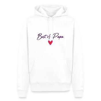 BONNE FÊTE PAPA. PAPA. FÊTE DES PÈRES. PÈRE. BONNE - Sweat à capuche Premium bio Homme - blanc - Devant - Nico (187cm)