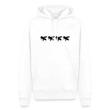 Abeilles - Sweat à capuche Premium bio Homme - blanc - Devant - Nico (187cm)