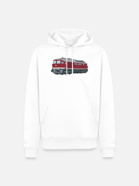 Ludmilla Lok Diesellok Taigatrommel BR 130 BR 132 - Männer Premium Bio Hoodie - Weiß