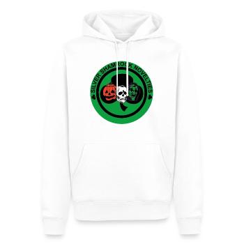 Silberne Kleeblatt-Neuheiten - Männer Premium Bio Hoodie - Weiß - Vorne - Nico (187cm)