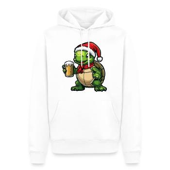 Schildkröte Weihnachten Bier - Männer Premium Bio Hoodie - Weiß - Vorne - Nico (187cm)