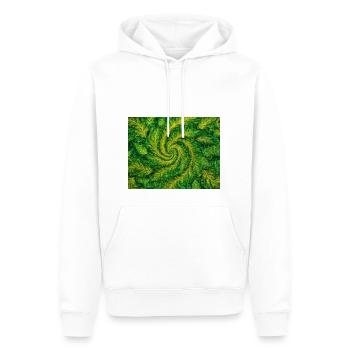 Smaragdblätter Whirlpool - Männer Premium Bio Hoodie - Weiß - Vorne - Nico (187cm)
