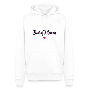 BONNE FÊTE. COEUR. BONNE FÊTE MAMAN. MAMAN - Sweat à capuche Premium bio Homme - blanc - Devant - Nico (187cm)