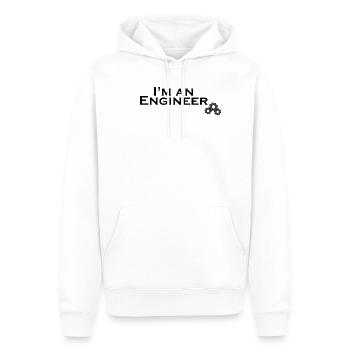 Je suis un ingénieur. - Sweat à capuche Premium bio Homme - blanc - Devant - Nico (187cm)