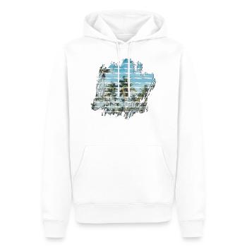 Palmen - Männer Premium Bio Hoodie - Weiß - Vorne - Nico (187cm)