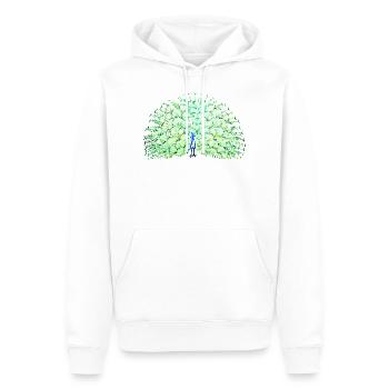 paon - Sweat à capuche Premium bio Homme - blanc - Devant - Nico (187cm)
