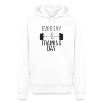 Entraînement, Entraînement, Fitness, Culturisme, - Sweat à capuche Premium bio Homme - blanc - Devant - Nico (187cm)