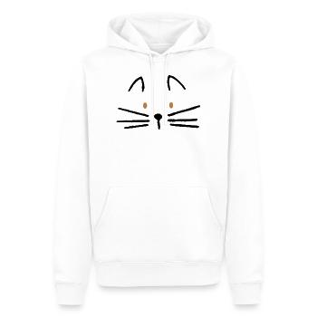 Justus cat hangover pet gift graphic puss - Men’s Premium Organic Hoodie - white - Front - Nico (187cm)