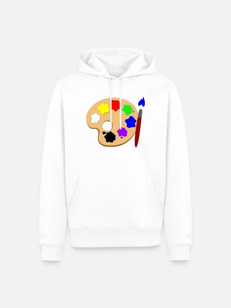 Farbpalette - Männer Premium Bio Hoodie - Weiß