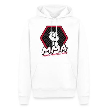 Fighter - Combattants MMA - Arts martiaux - Sweat à capuche Premium bio Homme - blanc - Devant - Nico (187cm)