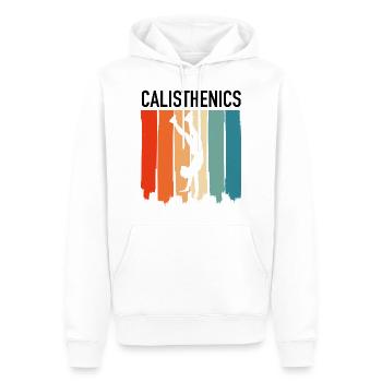 Logo de remise en forme de gymnastique de handstand - Sweat à capuche Premium bio Homme - blanc - Devant - Nico (187cm)