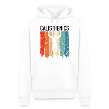 Poirier de gymnastique - Sweat à capuche Premium bio Homme - blanc - Devant - Nico (187cm)