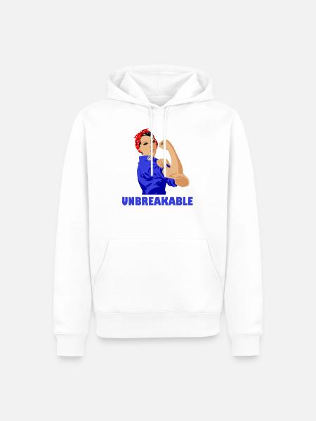 Unbreakable Strong Women Girl Power Feminismus - Männer Premium Bio Hoodie - Weiß